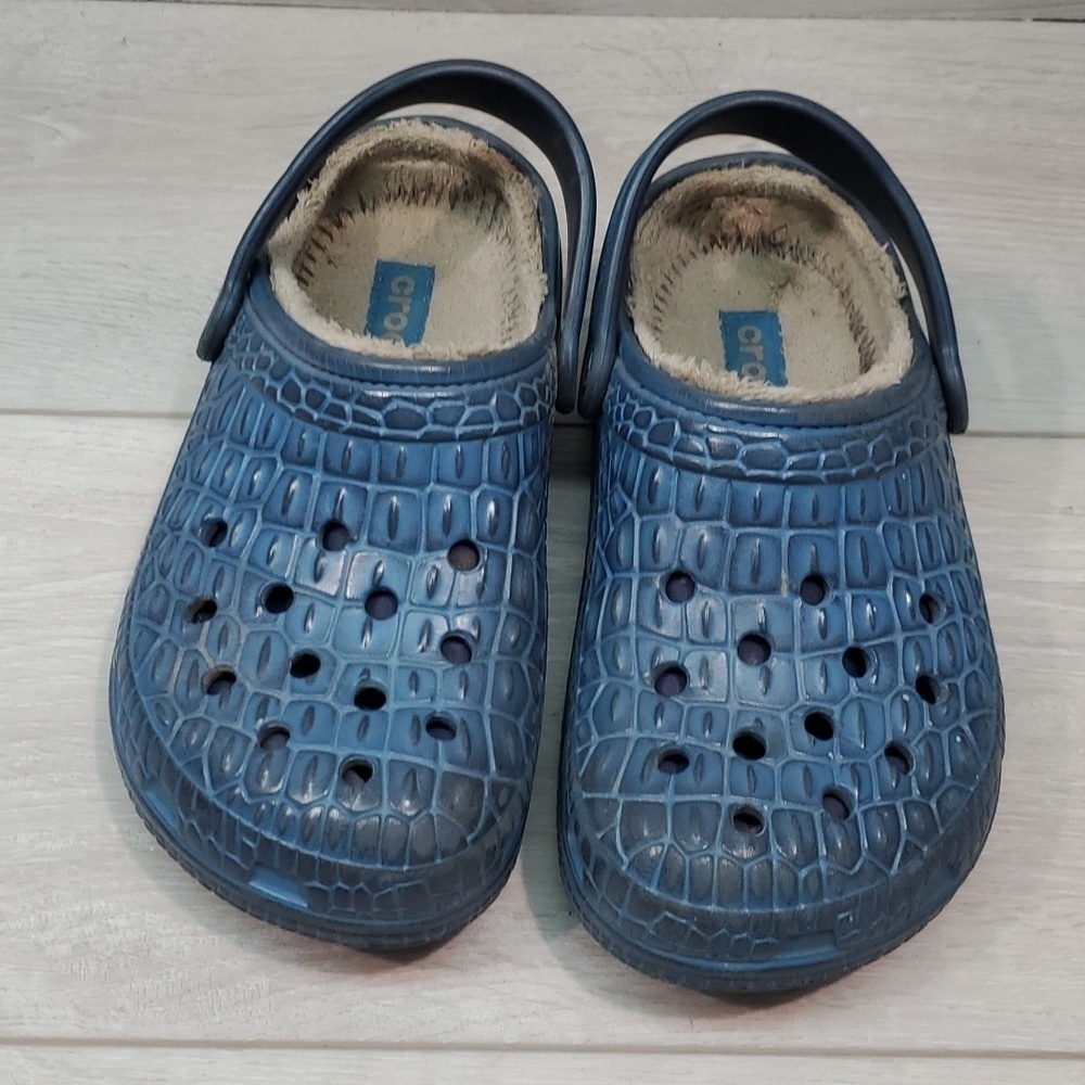 Crocs Women Comfort Crocskin Insulated lined Clogs Mule shoes sz 5 - Picture 3 of 11